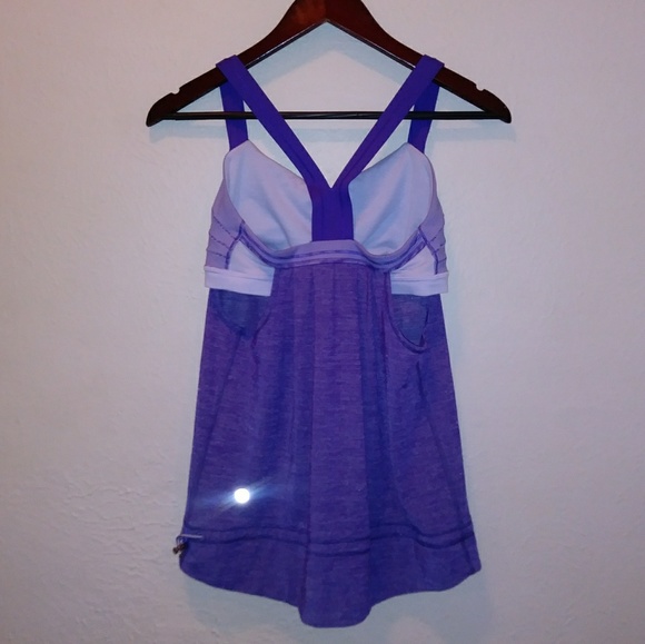 lululemon athletica Tops - Lululemon Purple Tank w/ Build In Bra